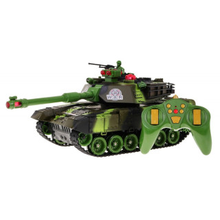 Zdalnie sterowany Czołg dla dzieci 3+ Zielony 1:18 + Pilot + Dźwięki + LED + Ruchome elementy