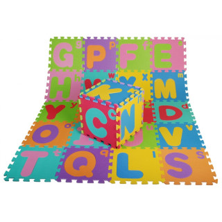 Puzzle piankowe Litery dla dzieci 3+ Pianka EVA + Wielkie Małe litery Alfabet + Mata podłogowa