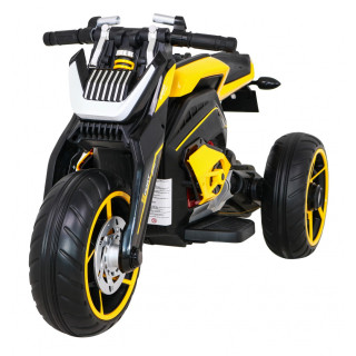 Motor Future na akumulator dla dzieci Żółty + Panel audio + Wolny Start + Koła EVA