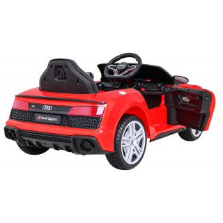 Audi R8 LIFT Samochodzik na akumulator Czerwony + Pilot + Koła EVA + MP3 + LED