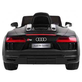 Audi R8 Spyder na akumulator Czarny + Pilot + EVA + Wolny Start + Radio MP3 + LED
