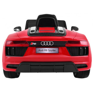 Audi R8 Spyder na akumulator Czerwony + Pilot + EVA + Wolny Start + Radio MP3 + LED