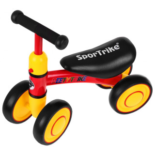 Pierwszy Rowerek biegowy PettyTrike dla dzieci Czerwony 4-kołowy Jeździk SporTrike