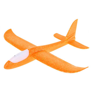 Model Samolotu ze styropianu dla dzieci Żółty + Ruchomy statecznik + Światełko