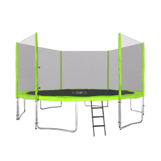 Trampolina ogrodowa SkyRamiz 427cm 14FT dla dzieci Zielony + Akcesoria