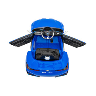 Autko BMW I4 na akumulator dla dzieci Niebieski + Wolny Start + EVA + Ekoskóra + Audio LED + Pilot