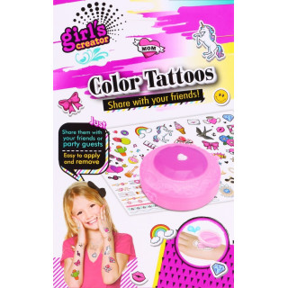 A Set Of Colorful Tattoos Casket