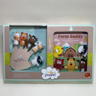 Farm Rubber Puppet Set + Booklet