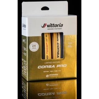 Padangos 28" Vittoria Corsa PRO TLR Double Pack 700x28c / 28-622 GOLD Limited edition