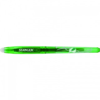 Stanger Gelinis rašiklis su rašalo trintuku Eraser 0.7 mm, žalias, pakuotėje 12 vnt. 18000300078