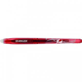 Stanger Gelinis rašiklis su rašalo trintuku Eraser 0.7 mm, raudonas, pakuotėje 12 vnt. 18000300072