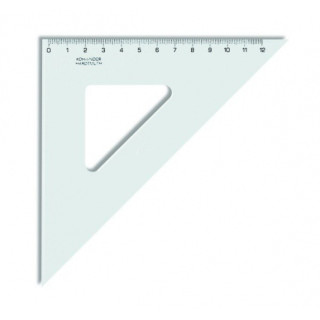 Liniuotė-trikampis Koh-I-Noor, plastikinis, 45/141 mm 1225-008