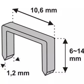 DEDRA Segtukai metaliniai 10mm (1,2x10,6) D11 1000 vnt. 11Z210