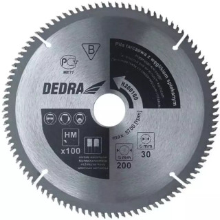 DEDRA Diskinis pjuklas medžiui su kietm. 100d. 450x30mm H450100