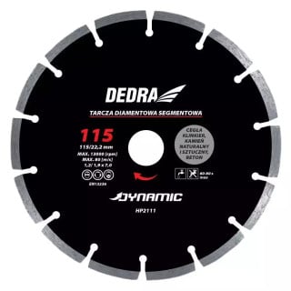 DEDRA Diskas deimantinis sausam 230/22,2mm Dynamic HP2116