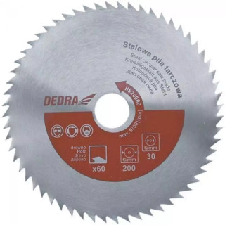 DEDRA Diskinis pjuklas medžiui 60d. 180x20mm HS18060