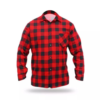 DEDRA Flaneliniai marškineliai raudoni, dydis XXL, 100 % medvilne BH51F1-XXL