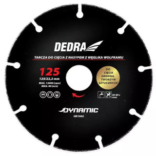 DEDRA Medienos, plastiko pjovimo diskas, 125x22,2 mm HR1002