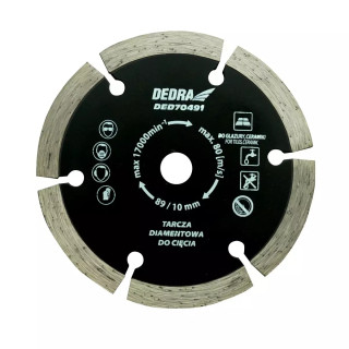 DEDRA Deimantinis diskas 89x10x1,2x1,8x7x6T, skirtas DED7049 DED70491