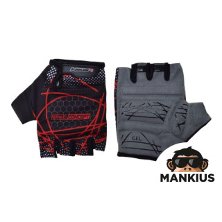GLOVES , BICYCLE BLACK/RED XL