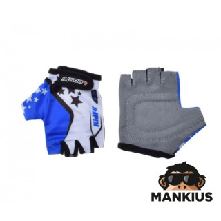 GLOVES , BICYCLE KIDS WHITE/BLUE S