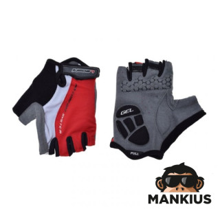GLOVES , BICYCLE WHITE/RED L