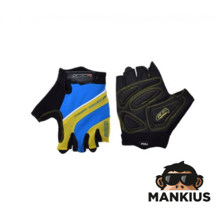 GLOVES , BICYCLE YELLOW/BLUE M