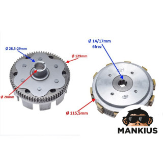 CLUTCH ASSY. MULTIPLATE FOR ATV BASHAN BS250S-5