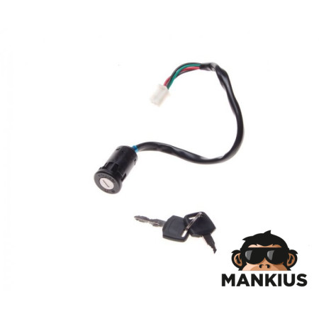 IGNITION SWITCH ATV 2 POSITIONS 4 WIRES FEMALE TERMINAL