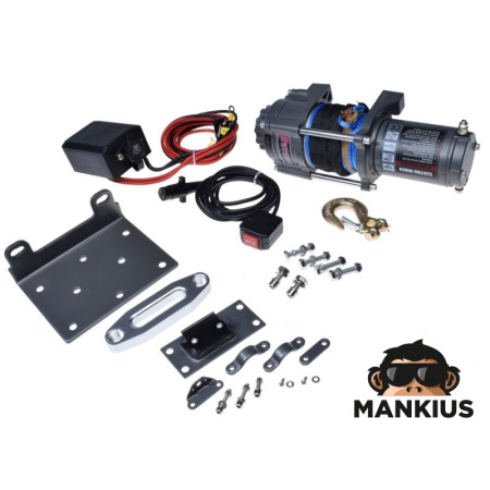 WINCH ATV 2500/1134 lbs/kg 12V SYNTHETIC ROPE