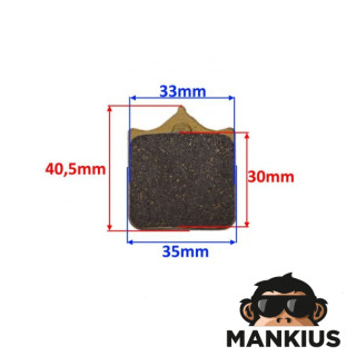 BRAKE PADS, FRONT FOR BENELLI 502C