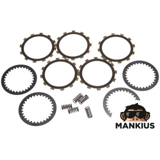 CLUTCH PLATE AND SPRING SET FOR SUZUKI GN125