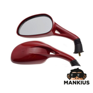 MIRROR SET, REAR VIEW RED