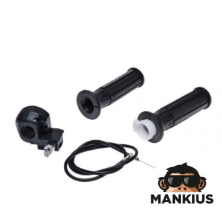THROTTLE GRIP ASSY W/CABLE AND LH HANDLEBAR GRIP