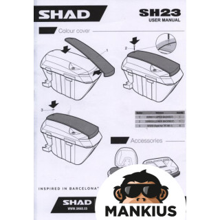 COVER, TOP CASE SHAD SH23 WHITE