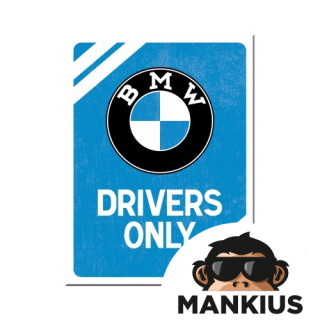 MAGNET BMW DRIVERS ONLY BLUE 14369
