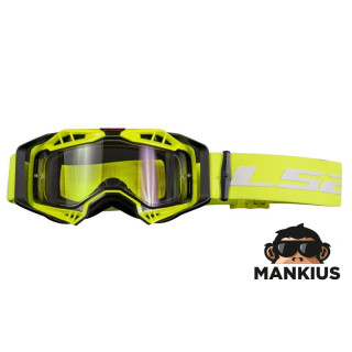 AURA GOGGLE BLACK H-V YELLOW WITH CLEAR VISOR