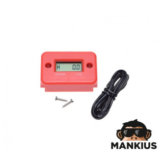 HOUR METER, UNIVERSAL RED