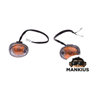 LAMP, TURN SIGNAL, FRONY, CLEAR LENS, PAIR