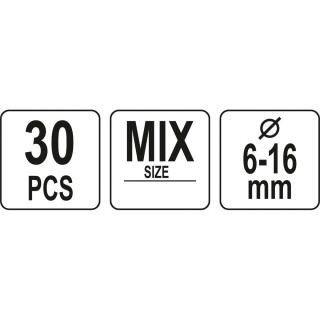Sąvaržų rinkinys (30vnt)(6-16mm)