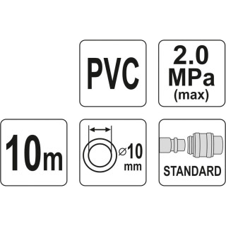 Žarna su jungtimis PVC ( 10x14mm), 10m