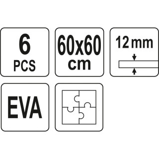 Kilimėlių EVA rink. dirbtuvėms/įrankių spintelėms 600x600x12mm (6vnt)