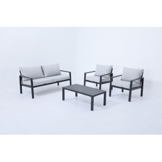 copy of Aluminum Garden Furniture Sofa + Two Armchairs + Table