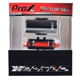Apšvietimo komplektas ProX Pictor CREE 350Lm + 10Lm USB black