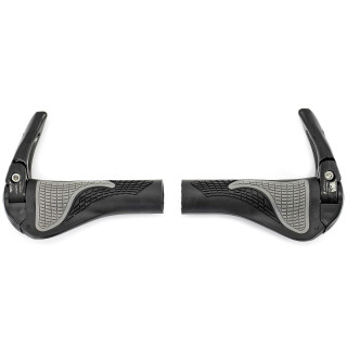 Vairo rankenėlės Azimut Ergo + Bar-Ends adjustable Alu 140mm black-grey