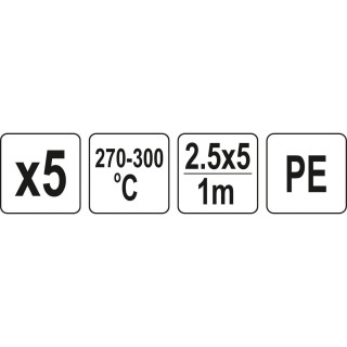 Plastiko suvirinimo juostų rinkinys (5vnt) (PE polietilenas)